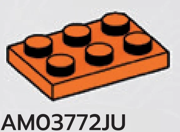 Plate 2 x 3 in Orange, Smoky