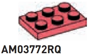 Plate 2 x 3 in Pink, Rich
