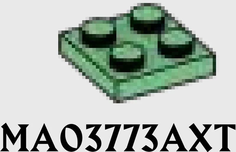 Plate 2 x 2 in Green, Vertigris (Sand Green)