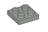 Plate 2 x 2 in Grey, Bluish