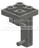 Plate 2 x 2 with axle on strut, small in White