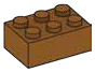 Brick 2 x 3 in Metal, Copper (Metallic)