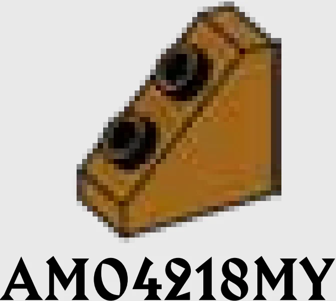 Slope brick 45 1 x 2.33 x 2 with studs on slope in Brown, Caramel