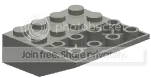 Slope brick 33 4 x 4 inverse in Gray, Dull