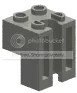 Brick 2 x 2 x 2 with vertical channel (cf AM04249)