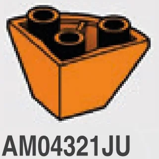 Slope brick 45 2 x 2 corner round inverse in Orange, Smoky
