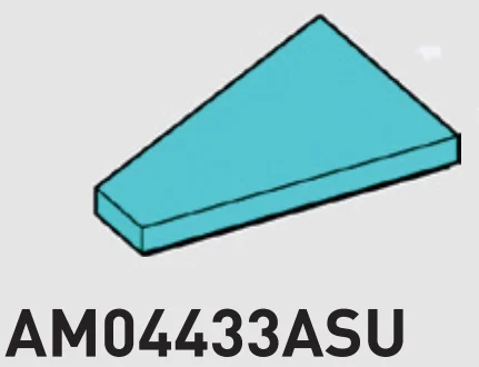 Tile 3 x 4 without right corner in Teal