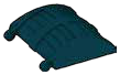 Container: coffer lid in Blue, Dark (Metallic)