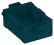 Container: coffer base with handles in Blue, Dark (Metallic)