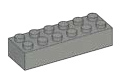 Brick 2 x 6 in Grey, Bluish