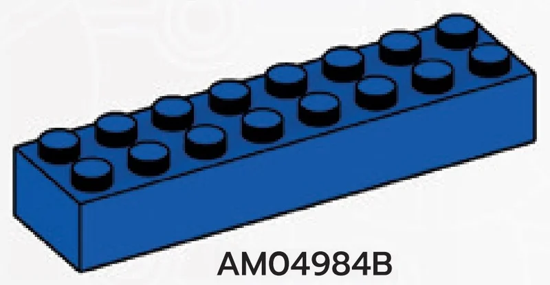 Brick 2 x 8 in Blue