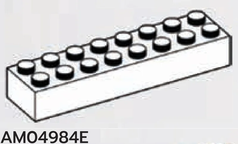Brick 2 x 8 in White