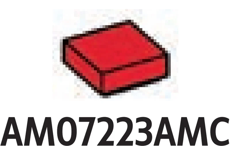 Tile 1 x 1 in Red, Flame