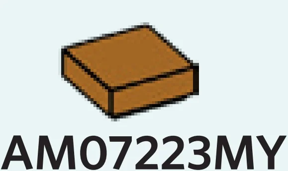 Tile 1 x 1 in Brown, Milk Chocolate