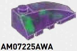 Wedge 2 x 4 double right in Purple/Green, Marbled