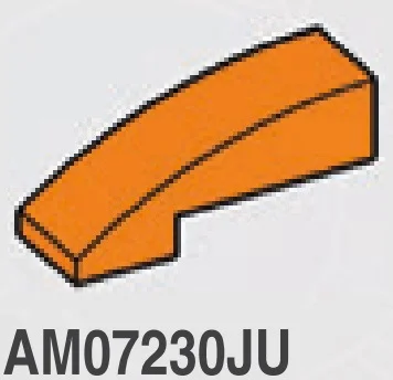 Slope brick 33 1 x 3 curved slope in Orange, Smoky