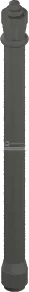 Brick 1 x 10 x 1 column, round in Black