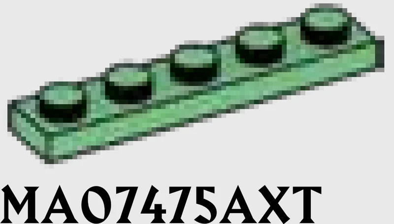 Plate 1 x 5 in Green, Vertigris (Sand Green)