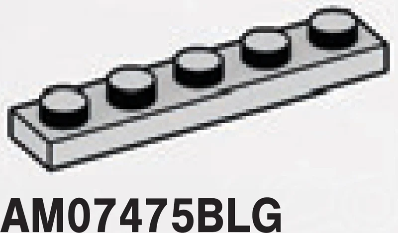 Plate 1 x 5 in Gray, Dull