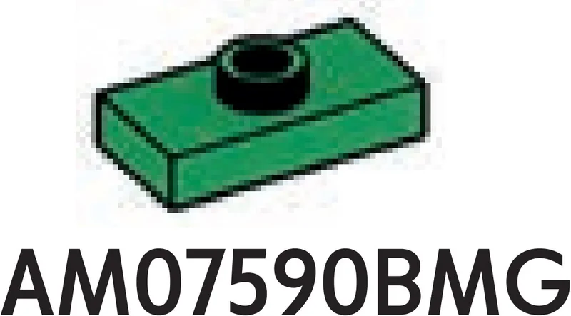 Plate Modified 1 x 2 with one stud, center