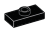 Plate Modified 1 x 2 with one stud, center in Black (Metallic)