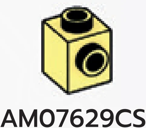 Brick Modified 1 x 1 w/ Stud on 1 Side & Open Top & Back