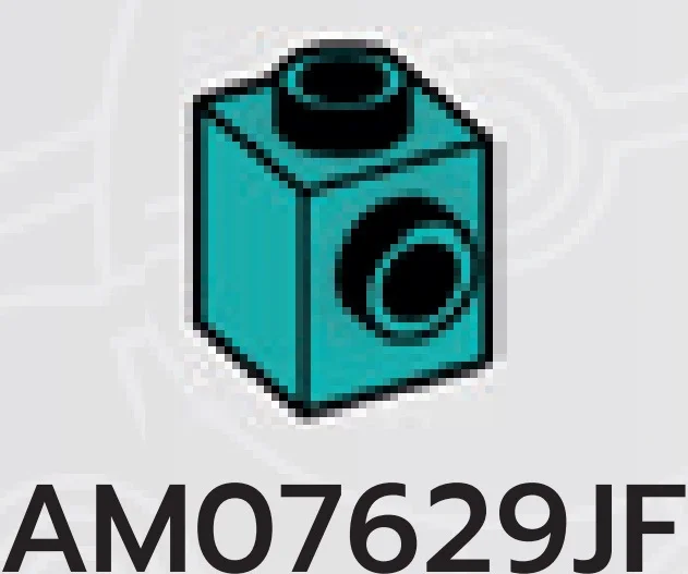 Brick Modified 1 x 1 w/ Stud on 1 Side & Open Top & Back