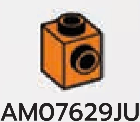 Brick Modified 1 x 1 w/ Stud on 1 Side & Open Top & Back