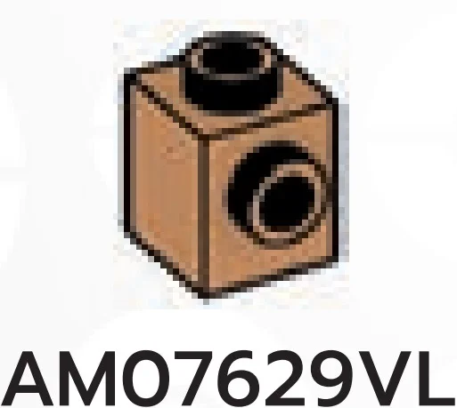 Brick Modified 1 x 1 w/ Stud on 1 Side & Open Top & Back