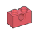 Brick 1 x 2 with hole in Red