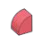 Slope Brick 1 x 1 with half-curved top in Red