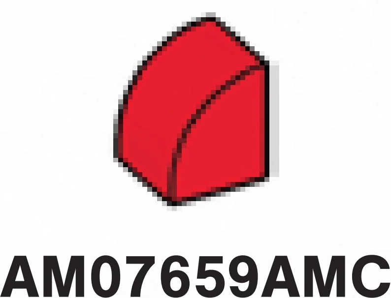 Slope Brick 1 x 1 with half-curved top in Red, Flame