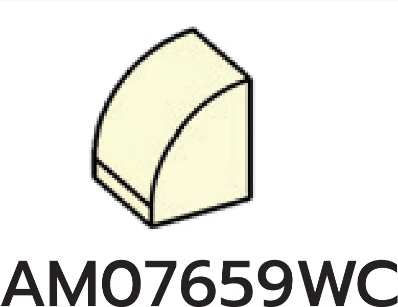 Slope Brick 1 x 1 with half-curved top