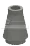 Cone 1 x 1 with open top in Blue, Rich (Translucent)