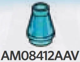 Cone 1 x 1 with open top in Blue, Medium (Translucent)