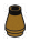 Cone 1 x 1 with open top in Gold, Tarnished