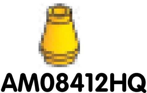 Cone 1 x 1 with open top in Yellow, Dark