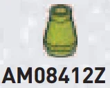 Cone 1 x 1 with open top in Green (Translucent)