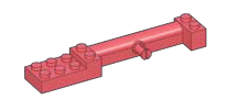 Brick 2 x 11 with axle pin for helicopter tail rotor in Red