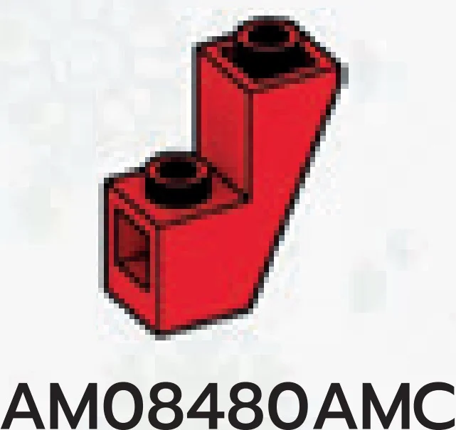 Slope Inverted 65 1 x 2 x 2 in Red, Flame