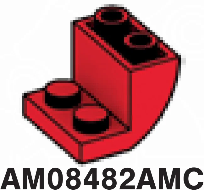 Slope brick 45 2 x 2 inverse, curved in Red, Flame