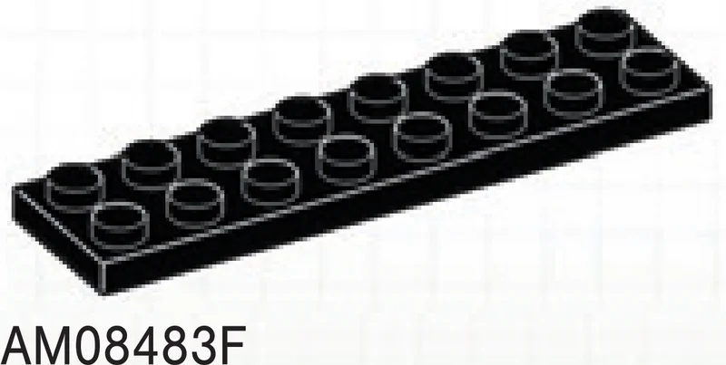 Plate 2 x 8 in Black