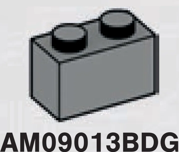 Brick 1 x 2 in Gray, Dark (Flake)