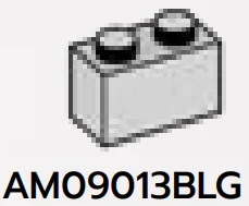 Brick 1 x 2 in Gray, Dull