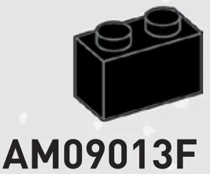 Brick 1 x 2 in Black
