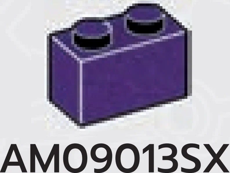 Brick 1 x 2 in Purple, Byzantium (Metallic)