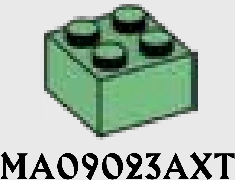 Brick 2 x 2 in Green, Vertigris (Sand Green)