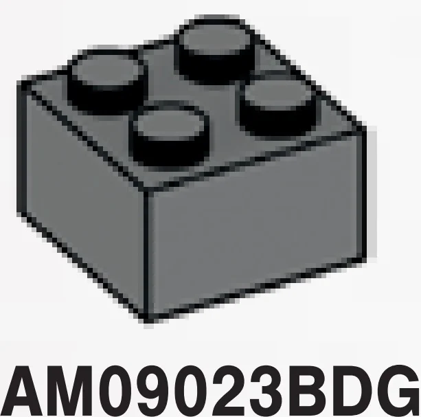 Brick 2 x 2 in Gray, Dark (Flake)