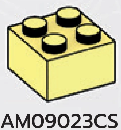 Brick 2 x 2 in Yellow, Pastel