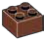Brick 2 x 2 in Brown, Reddish